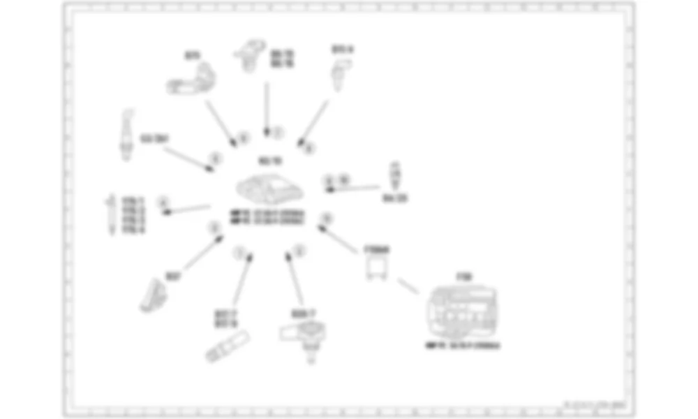 Электросхема Принципиальная электрическая схема управления впрыском для Mercedes-Benz CLA-class (C117) 2013-2020