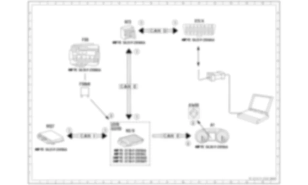 Электросхема Принципиальная электрическая схема для бортовой диагностики для Mercedes-Benz CLA-class (C117) 2013-2020