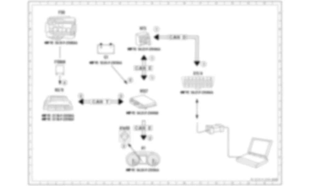 Электросхема Принципиальная электрическая схема для бортовой диагностики для Mercedes-Benz CLA-class (C117) 2013-2020
