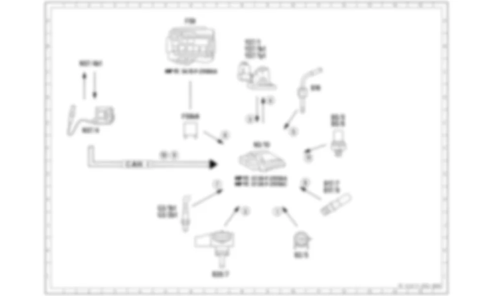Электросхема Принципиальная электрическая схема системы рециркуляции выхлопных газов для Mercedes-Benz CLA-class (C117) 2013-2020