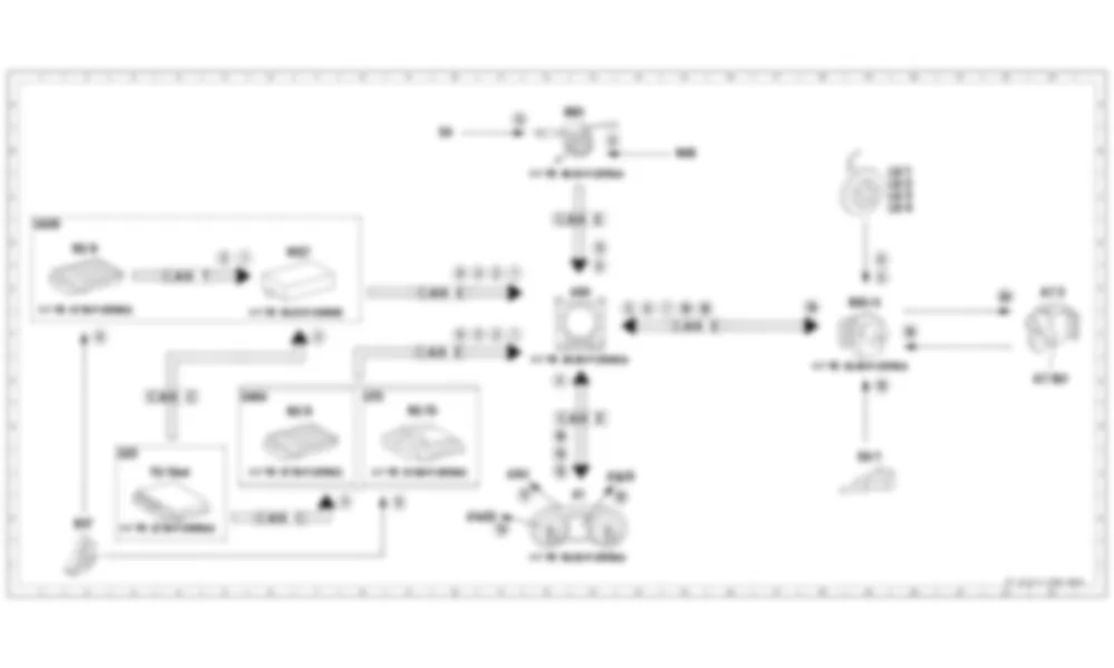 Электросхема Принципиальная электрическая схема системы помощи при предотвращении столкновений для Mercedes-Benz CLA-class (C117) 2013-2020