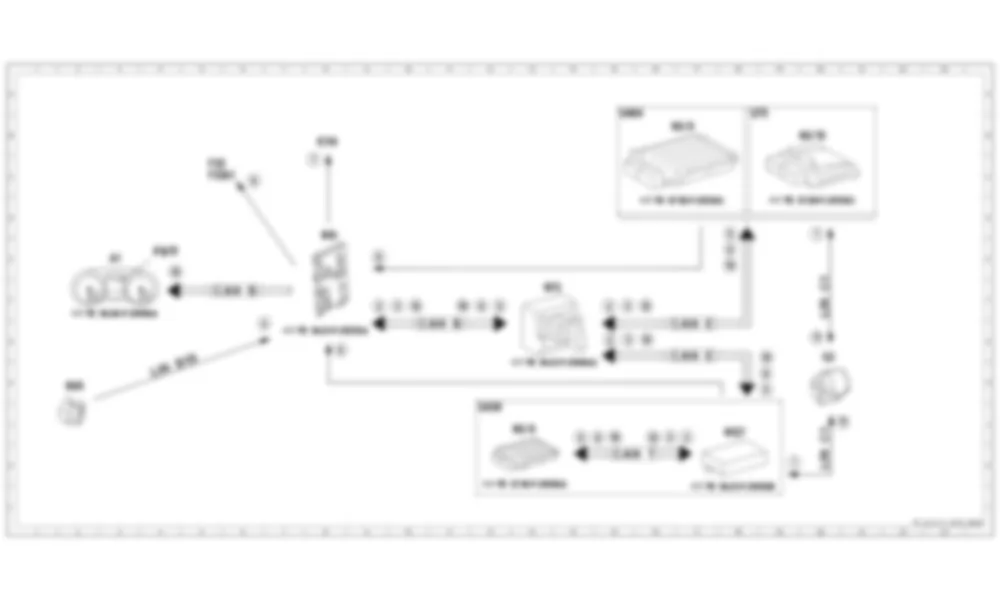 Электросхема Схема электрических функций для управления энергопотреблением для запуска / остановки двигателя для Mercedes-Benz CLA-class (C117) 2013-2020
