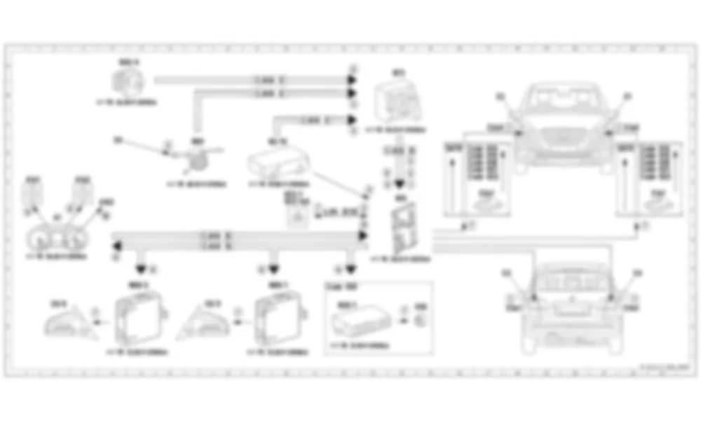 Электросхема Принципиальная электрическая схема, срабатывание указателя поворота для Mercedes-Benz CLA-class (C117) 2013-2020