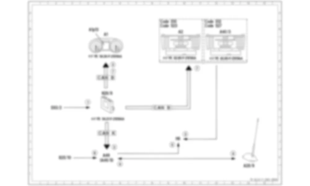 Электросхема Принципиальная электрическая схема системы громкой связи с двусторонней радиосвязью для Mercedes-Benz CLA-class (C117) 2013-2020