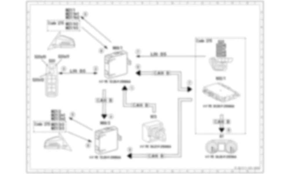 Электросхема Принципиальная электрическая схема регулировки линз зеркала для Mercedes-Benz CLA-class (C117) 2013-2020 Электросхема Принципиальная электрическая схема регулировки линз зеркала для Mercedes-Benz CLA-class (C117) 2013-2020