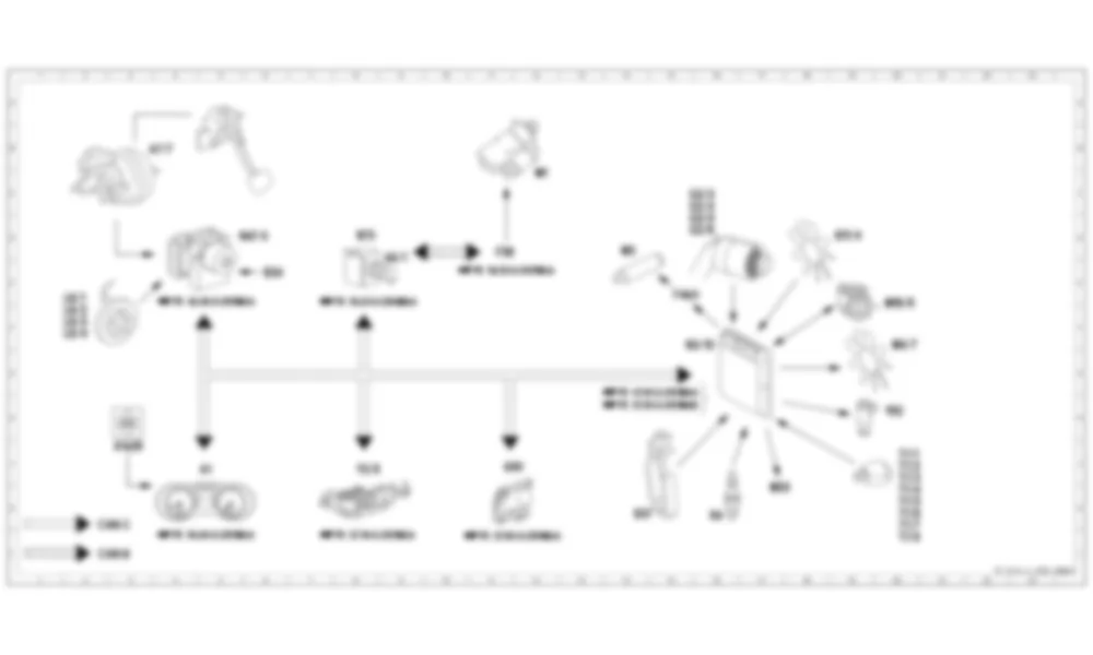 Электросхема Функциональная схема электрической системы управления двигателем ME для Mercedes-Benz M-class (W164) 2005—2011