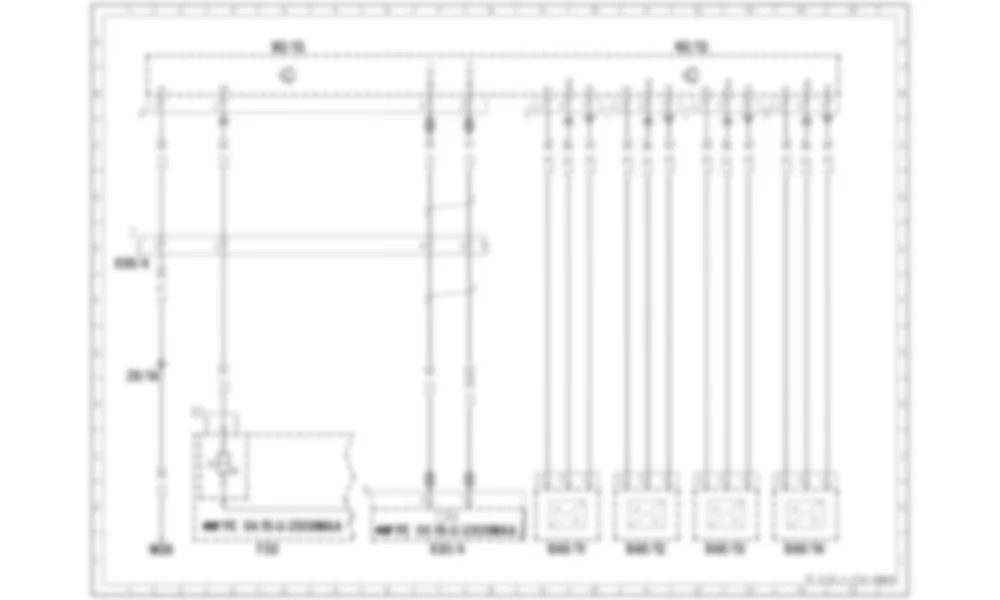 Электросхема Схема электрических соединений блока управления системой измерения веса (WSS) для Mercedes-Benz M-class (W164) 2005—2011