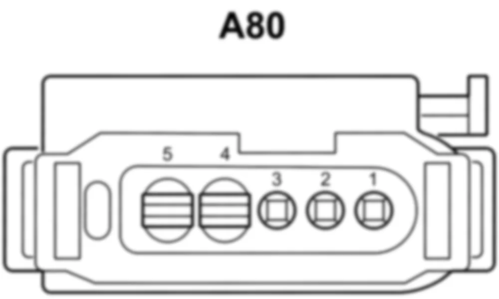 Распиновка разъема A80 -  Интеллектуальный сервомодуль для DIRECT SELECT для Mercedes-Benz M-class (W166) 2011-2020