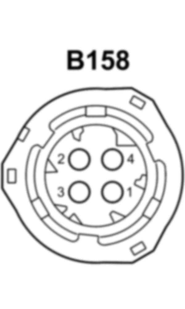 Распиновка разъема B158 -  Цифровой тахограф датчик расстояния и скорости для Mercedes-Benz M-class (W166) 2011-2020