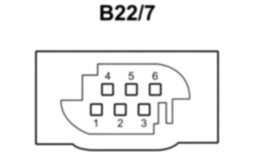 Распиновка разъема B22/7 -  Левый задний датчик уровня для Mercedes-Benz M-class (W166) 2011-2020