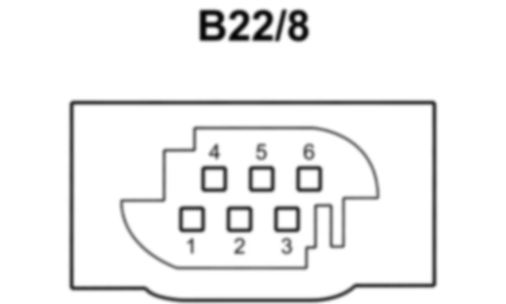 Распиновка разъема B22/8 -  Левый передний датчик уровня для Mercedes-Benz M-class (W166) 2011-2020