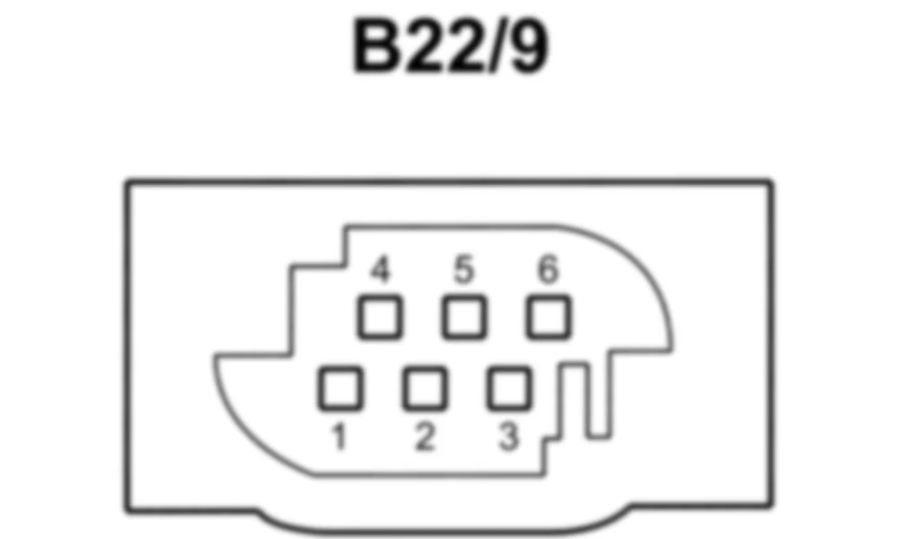 Распиновка разъема B22/9 -  Датчик уровня спереди справа для Mercedes-Benz M-class (W166) 2011-2020
