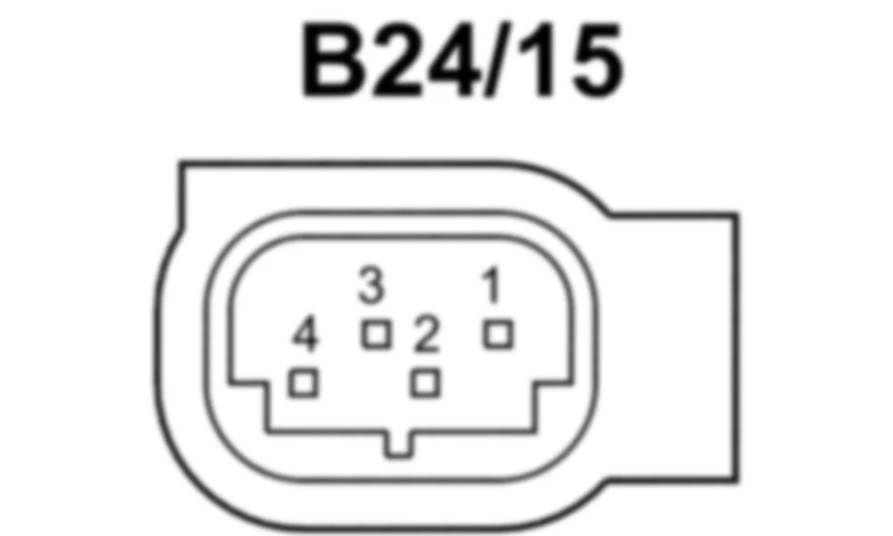Распиновка разъема B24/15 -  Датчик рысканья, поперечного и продольного ускорения для Mercedes-Benz M-class (W166) 2011-2020