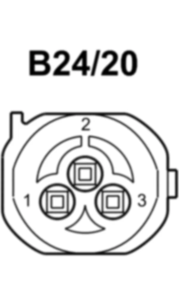 Распиновка разъема B24/20 -  Датчик поперечного ускорения с активной стабилизацией крена для Mercedes-Benz M-class (W166) 2011-2020