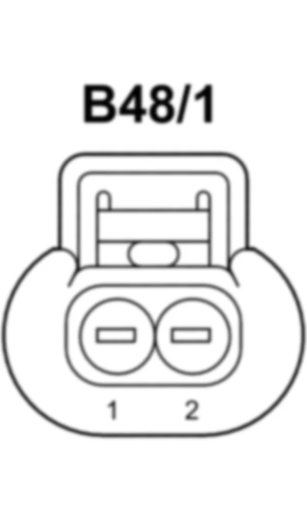 Распиновка разъема B48/1 -  Левый фронтальный датчик ускорения для Mercedes-Benz M-class (W166) 2011-2020