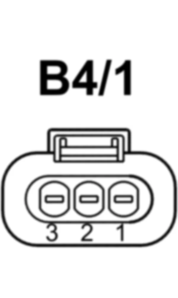 Распиновка разъема B4/1 -  Датчик уровня топлива в топливном баке левый для Mercedes-Benz M-class (W166) 2011-2020