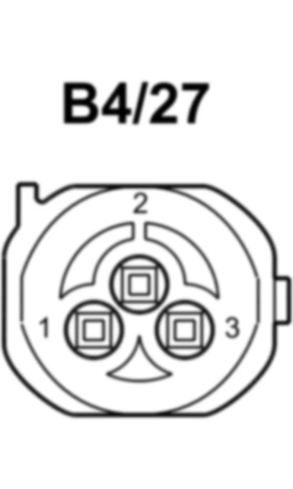 Распиновка разъема B4/27 -  Датчик давления 2 задней оси активной стабилизации крена для Mercedes-Benz M-class (W166) 2011-2020