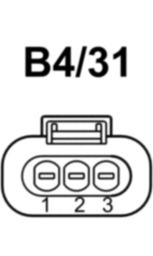 Распиновка разъема B4/31 -  Датчик качества топлива для Mercedes-Benz M-class (W166) 2011-2020