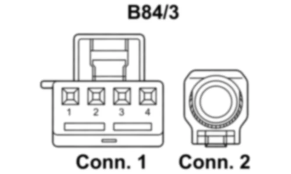 Распиновка разъема B84/3 -  Резервная камера для Mercedes-Benz M-class (W166) 2011-2020
