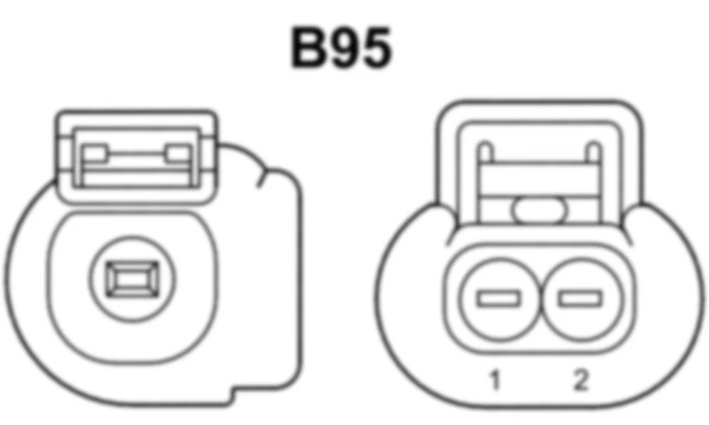 Распиновка разъема B95 -  Датчик батареи для Mercedes-Benz M-class (W166) 2011-2020