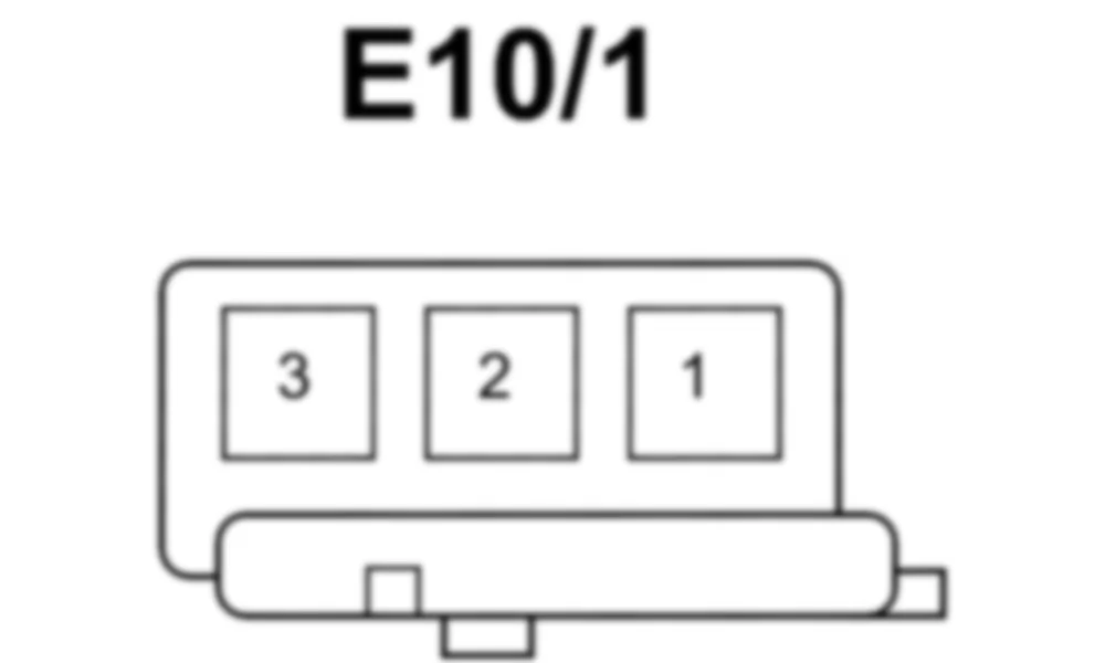Распиновка разъема E10/1 -  Подсветка символа левого центрального отверстия для выпуска воздуха для Mercedes-Benz M-class (W166) 2011-2020