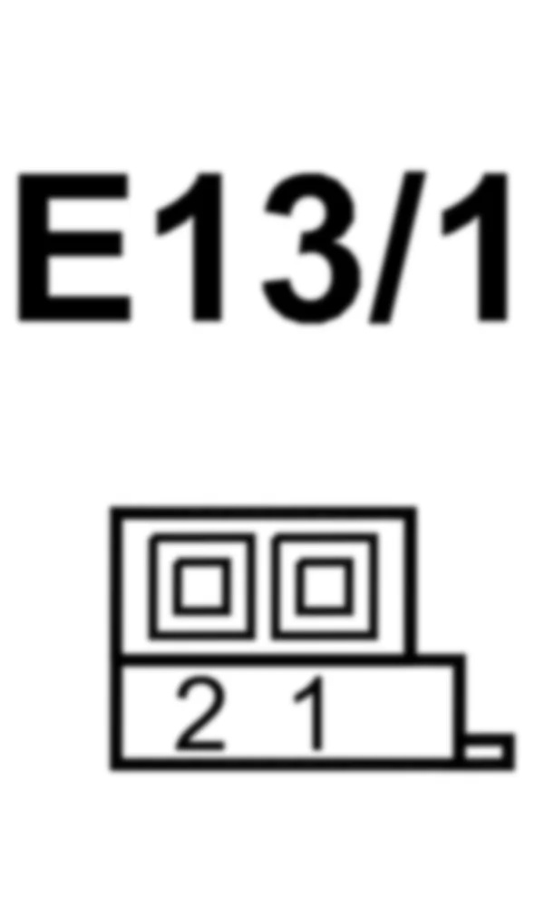 Распиновка разъема E13/1 -  Лампа для перчаточного ящика для Mercedes-Benz M-class (W166) 2011-2020