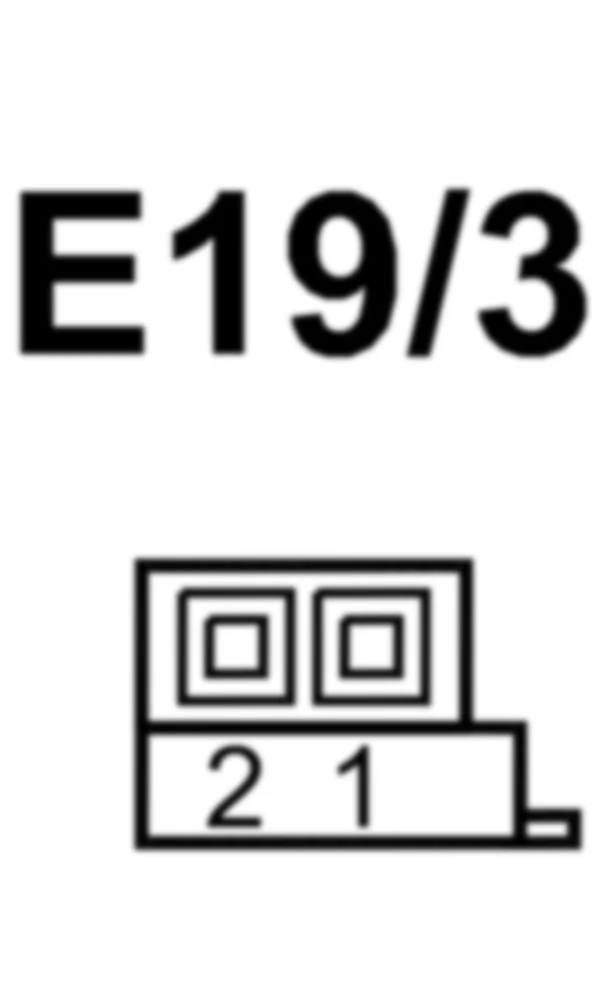 Распиновка разъема E19/3 -  Фонарь освещения номерного знака левой двери багажного отделения для Mercedes-Benz M-class (W166) 2011-2020