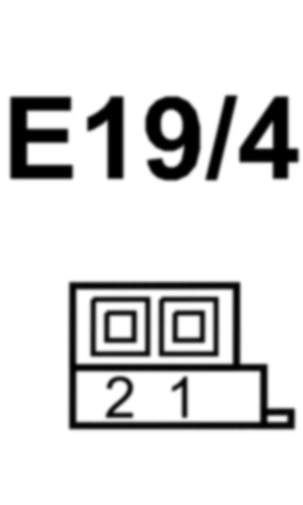 Распиновка разъема E19/4 -  Фонарь освещения номерного знака правой двери багажного отделения для Mercedes-Benz M-class (W166) 2011-2020