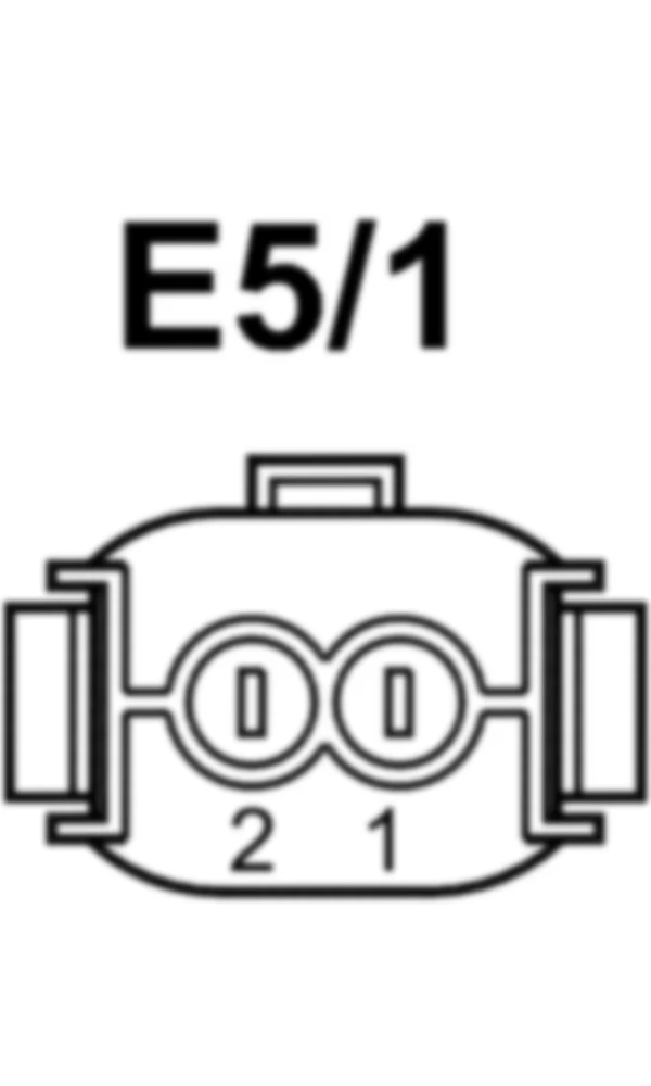 Распиновка разъема E5/1 -  Левая противотуманная фара для Mercedes-Benz M-class (W166) 2011-2020