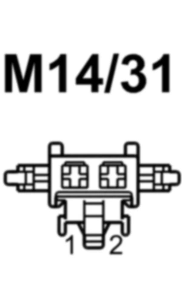 Распиновка разъема M14/31 -  Элемент запирания крышки багажника для Mercedes-Benz M-class (W166) 2011-2020