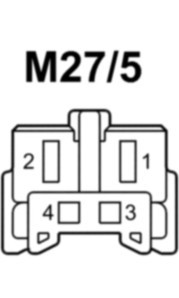 Распиновка разъема M27/5 -  Электродвигатель регулировки наклона спинки сиденья водителя для Mercedes-Benz M-class (W166) 2011-2020