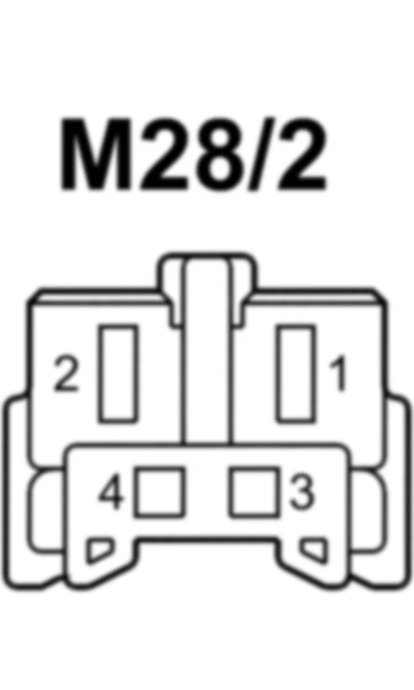 Распиновка разъема M28/2 -  Электродвигатель регулировки высоты сиденья переднего пассажира для Mercedes-Benz M-class (W166) 2011-2020