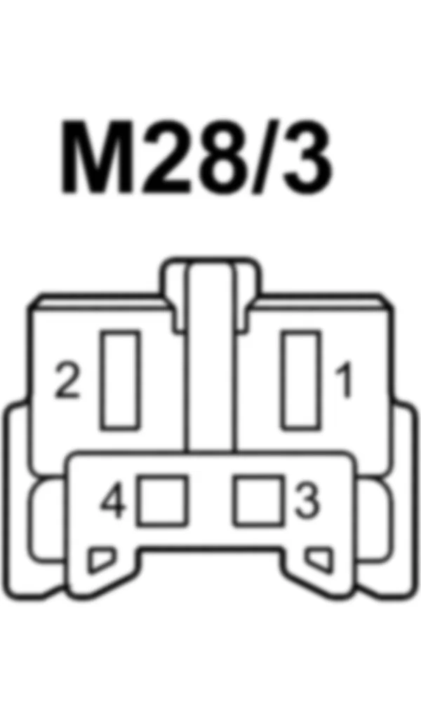 Распиновка разъема M28/3 -  Электродвигатель регулировки наклона сиденья переднего пассажира для Mercedes-Benz M-class (W166) 2011-2020
