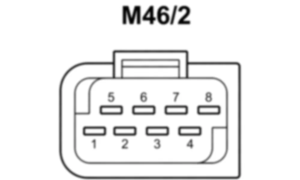 Распиновка разъема M46/2 -  Электродвигатель привода раздаточной коробки для Mercedes-Benz M-class (W166) 2011-2020