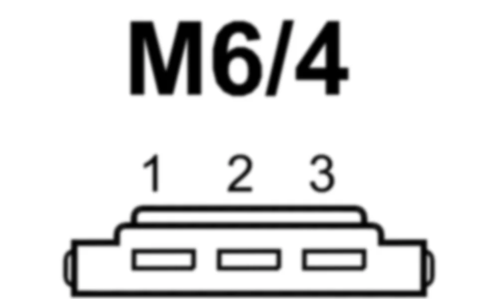 Распиновка разъема M6/4 -  Электродвигатель стеклоочистителя задней двери для Mercedes-Benz M-class (W166) 2011-2020