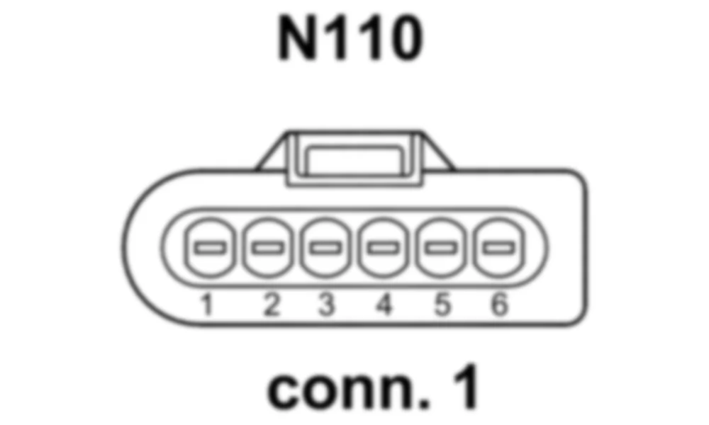 Распиновка разъема N110 -  Блок управления системой измерения веса (WSS) для Mercedes-Benz M-class (W166) 2011-2020