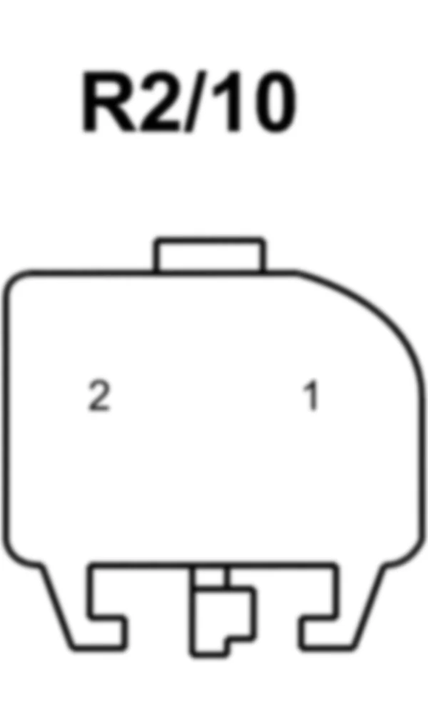 Распиновка разъема R2/10 -  Парковочный обогреватель стеклоочистителя для Mercedes-Benz M-class (W166) 2011-2020