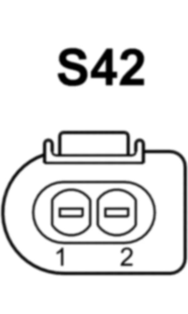 Распиновка разъема S42 -  Датчик уровня омывающей жидкости системы омывателя лобового стекла для Mercedes-Benz M-class (W166) 2011-2020