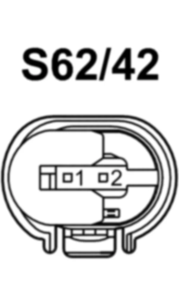 Распиновка разъема S62/42 -  Контактный выключатель правого капота двигателя для Mercedes-Benz M-class (W166) 2011-2020