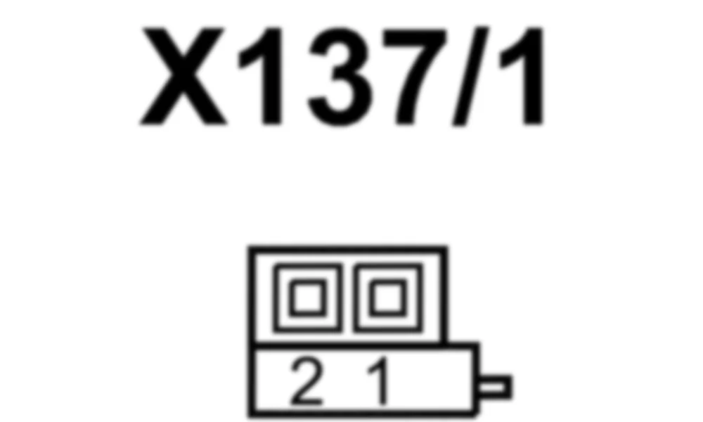 Распиновка разъема X137/1 -  Электрический разъем источника питания VICS и Electronic Toll Collection для Mercedes-Benz M-class (W166) 2011-2020
