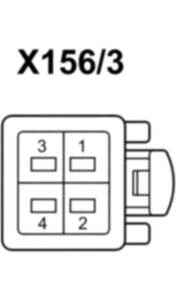 Распиновка разъема X156/3 -  Место подключения подстаканника для Mercedes-Benz M-class (W166) 2011-2020