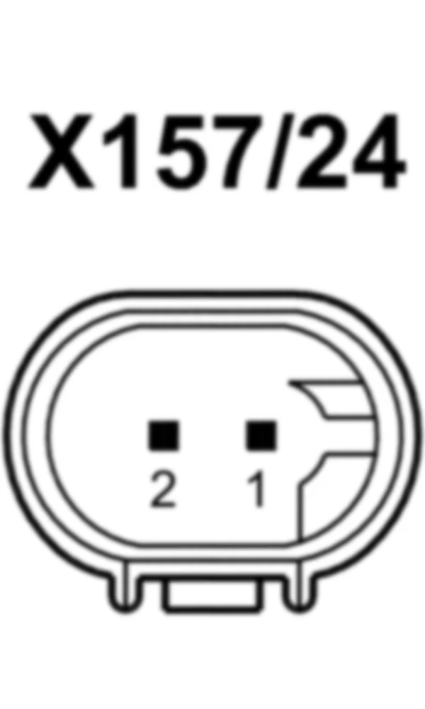 Распиновка разъема X157/24 -  Электрический разъем левой подножки для Mercedes-Benz M-class (W166) 2011-2020