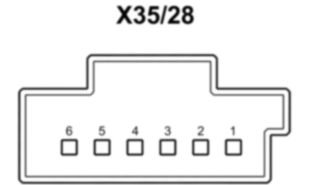 Распиновка разъема X35/28 -  Электрический разъем системы парковки заднего бампера для Mercedes-Benz M-class (W166) 2011-2020