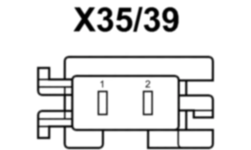 Распиновка разъема X35/39 -  Электрический разъем среднечастотного динамика левой передней двери для Mercedes-Benz M-class (W166) 2011-2020
