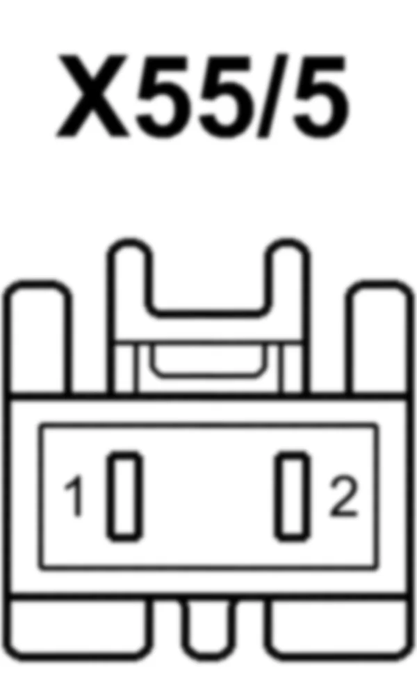 Распиновка разъема X55/5 -  Блок разъемов регулировки левого заднего сиденья для Mercedes-Benz M-class (W166) 2011-2020