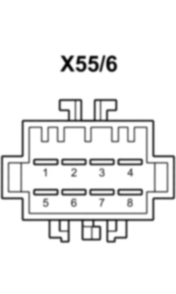 Распиновка разъема X55/6 -  Блок разъемов регулировки правого заднего сиденья для Mercedes-Benz M-class (W166) 2011-2020