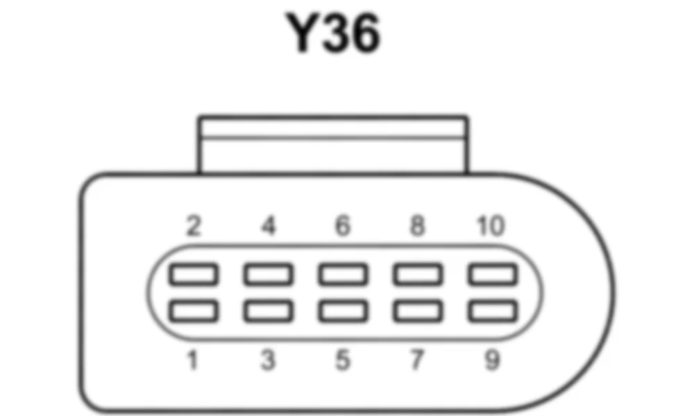 Распиновка разъема Y36 -  Блок клапанов AIRmatic для Mercedes-Benz M-class (W166) 2011-2020