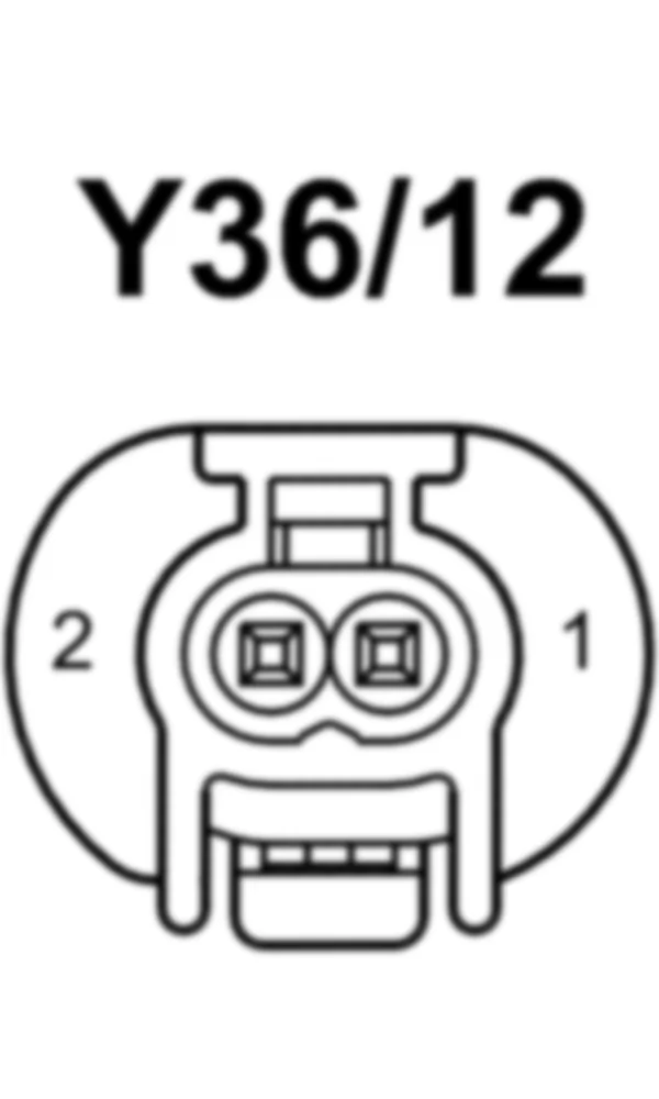Распиновка разъема Y36/12 -  Клапан регулировки давления переднего моста с активной стабилизацией крена для Mercedes-Benz M-class (W166) 2011-2020