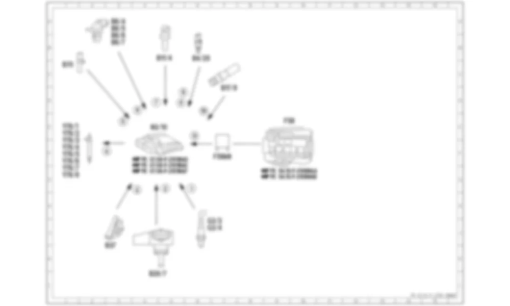 Электросхема Электрическая схема управления впрыском для Mercedes-Benz M-class (W166) 2011-2020