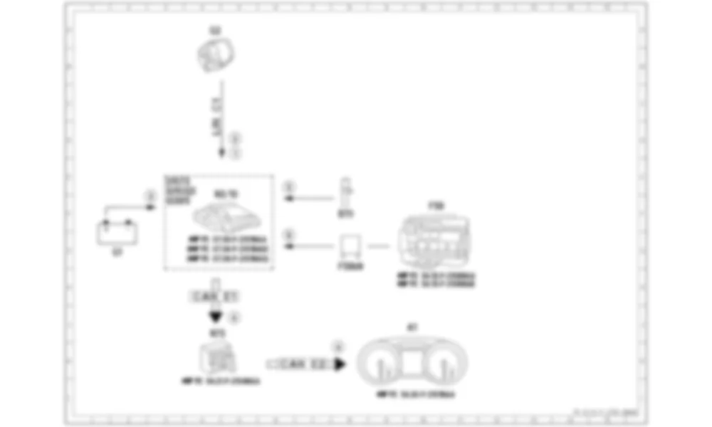 Электросхема Принципиальная электрическая схема интерфейса генератора для Mercedes-Benz M-class (W166) 2011-2020